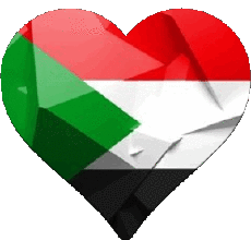 Bandiere Africa Sudan Cuore 