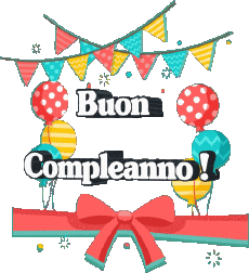 Messages Italien Buon Compleanno Palloncini - Coriandoli 006 