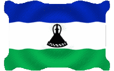 Bandiere Africa Lesotho Sventola 