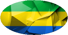 Flags Africa Gabon Oval 01 