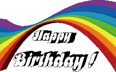 Mensajes Inglés Happy Birthday Abstract - Geometric Fondo transparente 021 