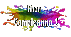 Messages Italian Buon Compleanno Astratto - Geometrico Transparent Background 012 