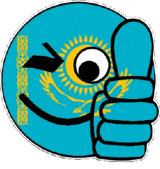 Flags Asia Kazakhstan Smiley - OK 