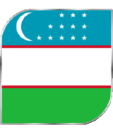 Banderas Asia Uzbekistán Plaza 