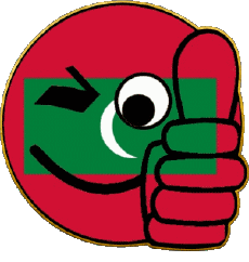 Drapeaux Asie Maldives Smiley - OK 