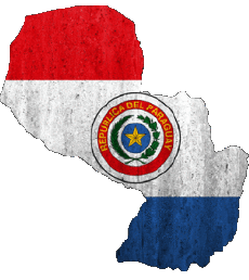 Drapeaux Amériques Paraguay Carte 