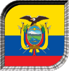 Drapeaux Amériques Equateur Carré 