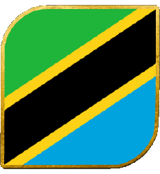 Bandiere Africa Tanzania Quadrato 