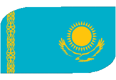 Drapeaux Asie Kazakstan Rectangle 