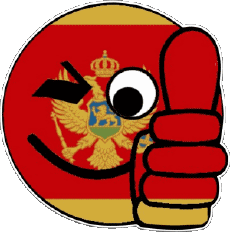 Fahnen Europa Montenegro Smiley - OK 
