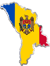 Fahnen Europa Moldawien Karte 