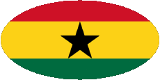 Banderas África Ghana Oval 