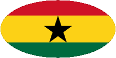 Fahnen Afrika Ghana Oval 