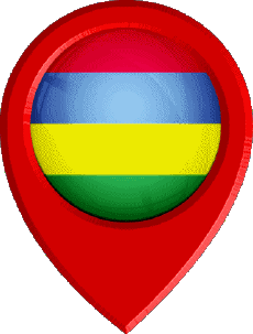 Drapeaux Afrique Maurice Epingle de Localisation 