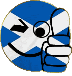 Fahnen Europa Schottland Smiley - OK 