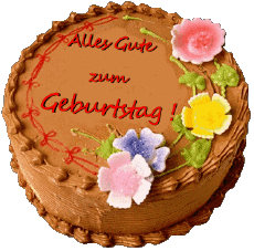 Messages German Alles Gute zum Geburtstag Kuchen 005 