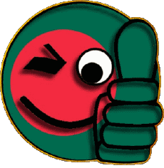 Flags Asia Bangladesh Smiley - OK 