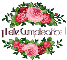 Messages Espagnol Feliz Cumpleaños Floral Fond Transparent 014 