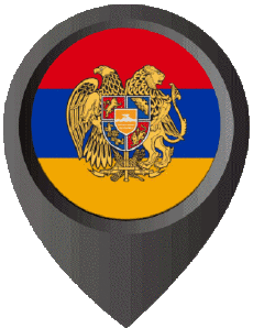Fahnen Asien Armenien Standort-Pin 