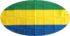Drapeaux Afrique Gabon Ovale 01 
