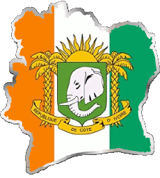 Drapeaux Afrique Côte d Ivoire Carte 
