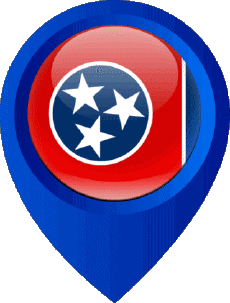 Flags America U.S.A - States Tennessee Location Pin 