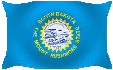 Fahnen Amerika U.S.A - States Dakota South Welligkeit 