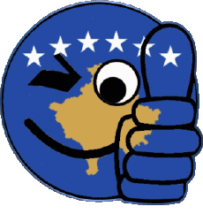 Drapeaux Europe Kosovo Smiley - OK 