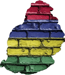 Bandiere Africa Mauritius Carta Geografica 