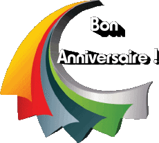 Messages Français Bon Anniversaire Abstrait - Géométrique Fond Transparent 019 