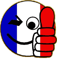 Bandiere Europa Francia Nazionale Faccina - OK 