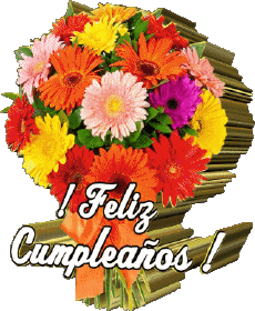 Messages Spanish Feliz Cumpleaños Floral Transparent Background 003 