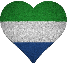 Bandiere Africa Sierra Leone Cuore 