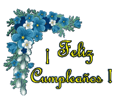 Nachrichten Spanisch Feliz Cumpleaños Floral Transparenter Hintergrund 002 