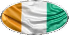 Drapeaux Afrique Côte d Ivoire Ovale 01 