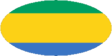 Flags Africa Gabon Oval 01 