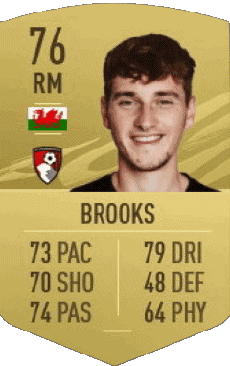 Multimedia Vídeo Juegos F I F A - Jugadores  cartas Gales David Brooks 