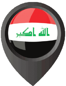 Flags Asia Iraq Location Pin 