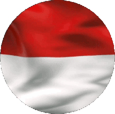 Drapeaux Asie Indonésie Rond 