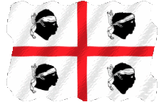 Bandiere Europa Italia Sardegna Sventola 