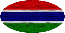 Flags Africa Gambia Oval 01 