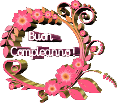 Messages Italien Buon Compleanno Floreale Fond Transparent 022 