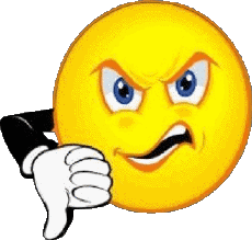 Nachrichten Emoticons Schlecht - Daumen runter 
