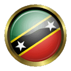 Flags America Saint Kitts and Nevis Round - Rings 