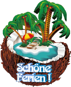 Messagi Tedesco Schöne Ferien Sfondo trasparente 23 