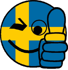 Drapeaux Europe Suède Smiley - OK 