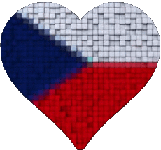 Banderas Europa República Checa Corazón 