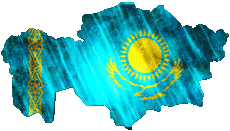 Drapeaux Asie Kazakstan Carte 