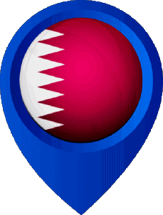 Flags Asia Qatar Location Pin 
