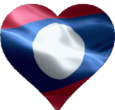 Flags Asia Laos Heart 